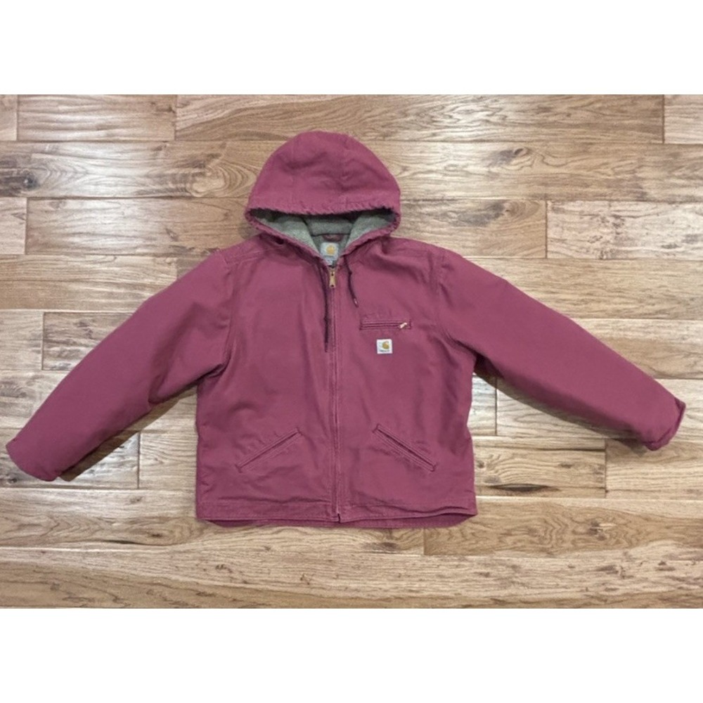 Carhartt Women's Mauve Hooded Work Jacket